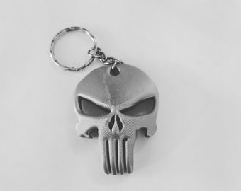 Punisher-Emblem-Schlüsselanhänger, Punisher-Logo, 3D-gedruckt