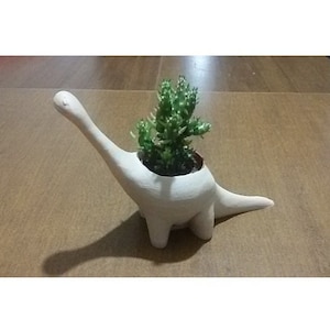 Brontosaurus flower pot, 3D printed