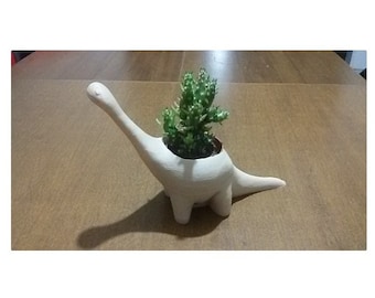 Pot de fleur brontosaure , impression 3D