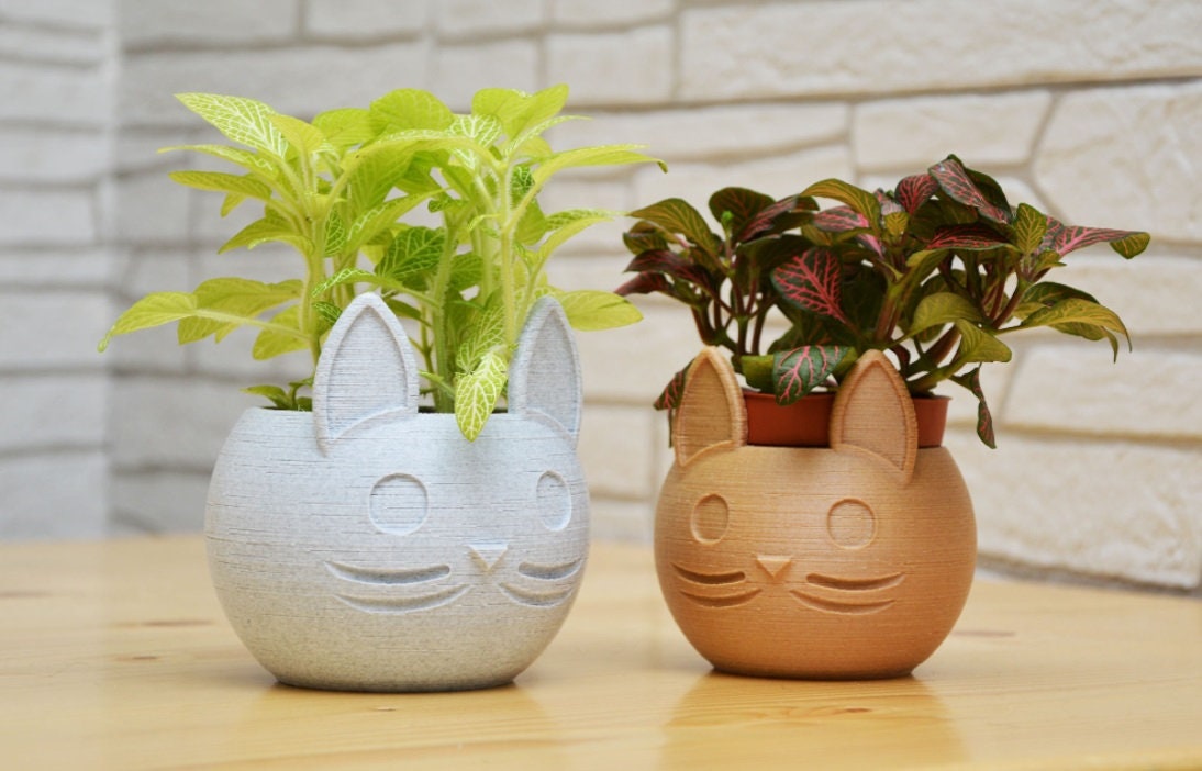 Jardinière Chat, Pot de Fleur Impression 3D