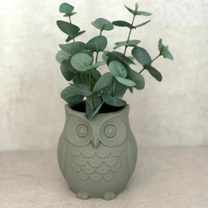 Owl Flower Pot, Succulent Plant Pot, Nursery Pots, Home Decor, Gift Idea, Owl, 3D Printing