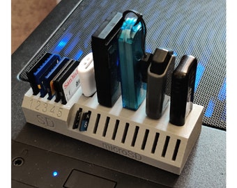 USB-Stick und SD-Kartenhalter, 3D-Druck