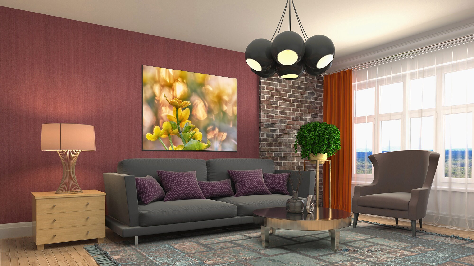 Nature abstract bedroom wall art decor. Downloadable nature | Etsy