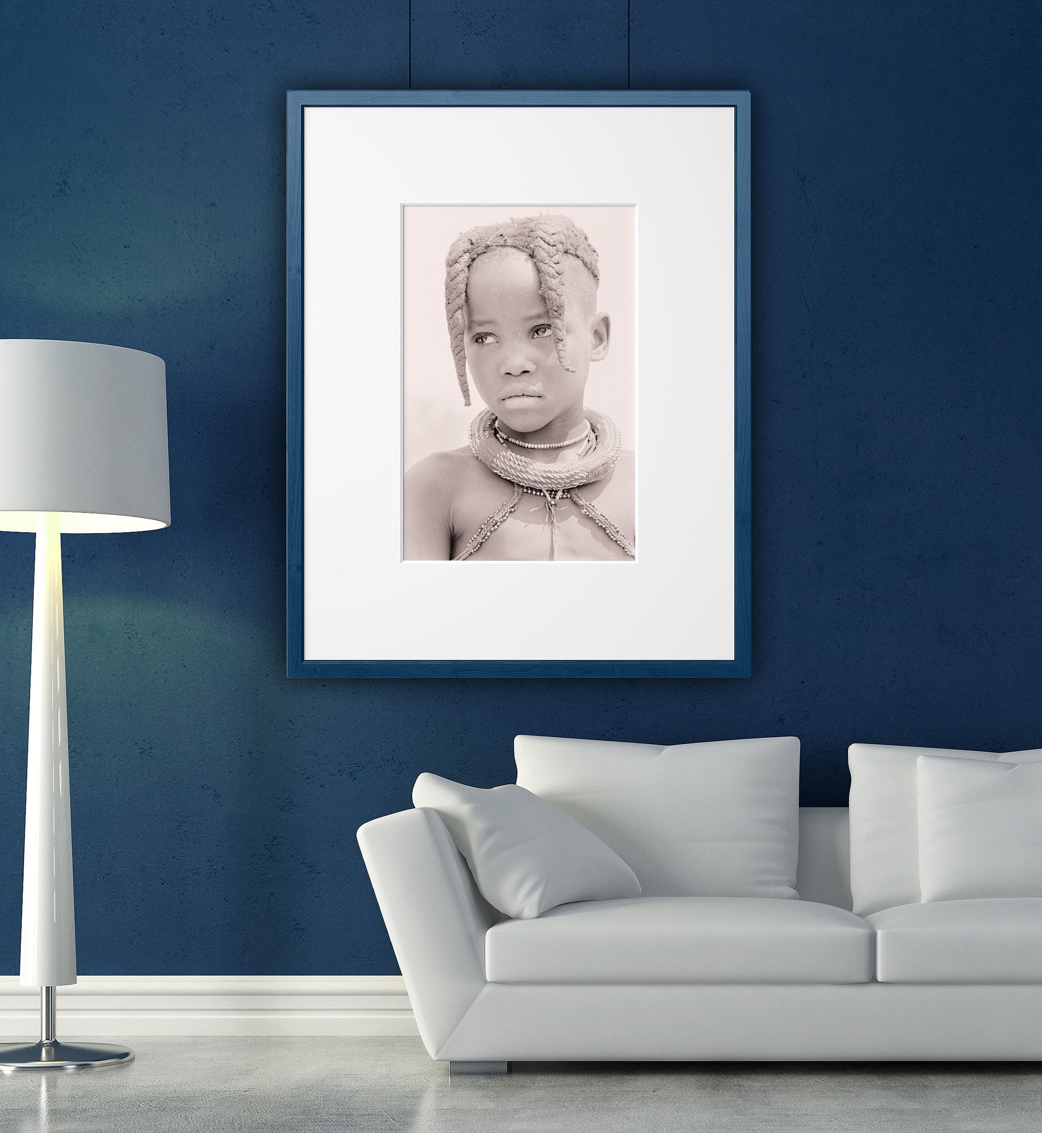 African black girl wall art portrait. Ethnic wall decor. Afro Etsy