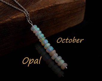 Natural Rondelle Fire Opal Pendant in 925 Sterling Silver, Rough Gemstone Necklace, Ethiopian Opal Pendant, Stone Pendant, Gift For Her