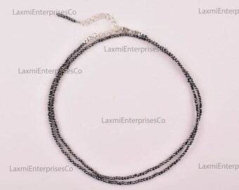 Black Spinel Necklace in 925 Sterling Silver | Fancy Shape Spinel Pendant | Minimalist Gemstone Necklace | Handmade Jewelry Gift for Her