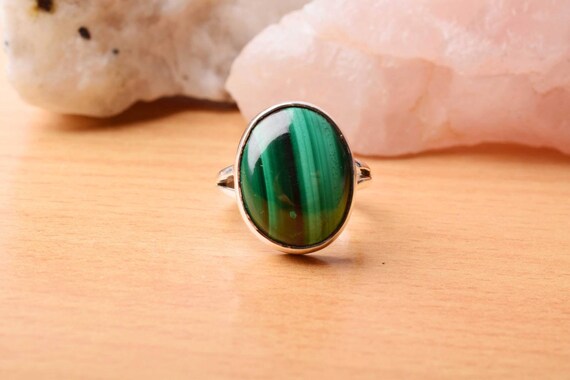 Jewelry BOHEMIAN SIGNET RING Malachite 