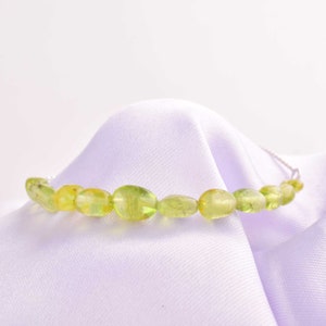 Natural peridot nugget slide Bracelet , Dainty Bracelet, Ombre Bracelet, Gemstone Bracelet,box chain bracelet, Birthstone, Gift For Her,
