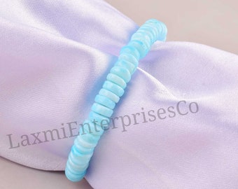 ブルーオパールヘイシブレスレット：AAAグレードの宝石、スターリング