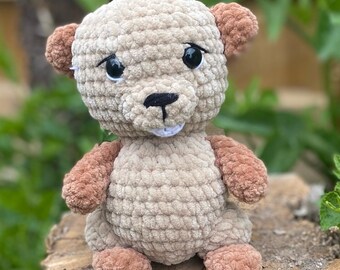 Crochet Beaver Toy Pattern | Amigurumi Plush PDF (US Terms)