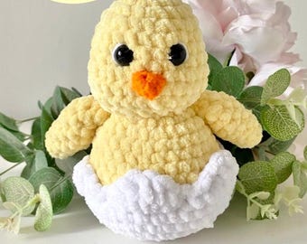 Wzór na szydełkowego kurczaka wielkanocnego | Zabawka amigurumi (wzór w formacie PDF)