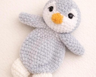 Crochet Penguin Amigurumi Snuggler Toy Pattern | Easy PDF Plush Lovey