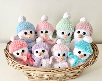 Snowman Amigurumi Crochet Pattern. Christmas Crochet.  PDF Digital Download