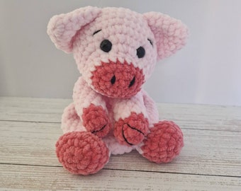 Pebbles the Piglet Lovey/ Pig Comforter Patrón de ganchillo Amigurumi. Descarga Digital PDF.