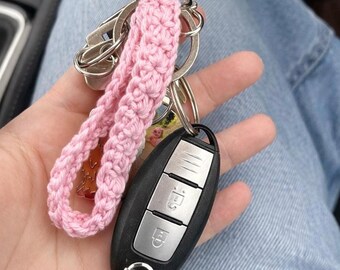 Handmade Cotton Crochet Key Strap | Bag Charm Keychain Accessory