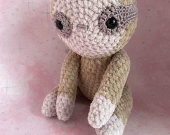 Patrón de crochet amigurumi del perezoso Seth/ Descarga digital en PDF.