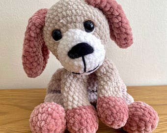 Crochet Puppy Pattern | Amigurumi Snuggler Dog Toy | Lovey Comforter PDF