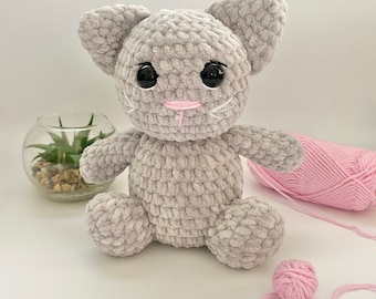 Crochet Kitten Pattern | Amigurumi Cat Toy | Easy PDF Instructions