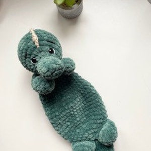 Colin Crocodile Amigurumi Crochet Lovey / Comforter / Ragdoll. PDF Digital Download