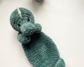 Colin Crocodile Amigurumi Crochet Lovey / Comforter / Ragdoll. PDF Digital Download