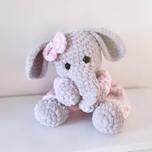 Layla Elephant Lovey/comforter/ragdoll Amigurumi pattern. PDF Digital Pattern.