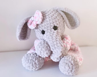 Layla Elephant Lovey/comforter/ragdoll Amigurumi pattern. PDF Digital Pattern.