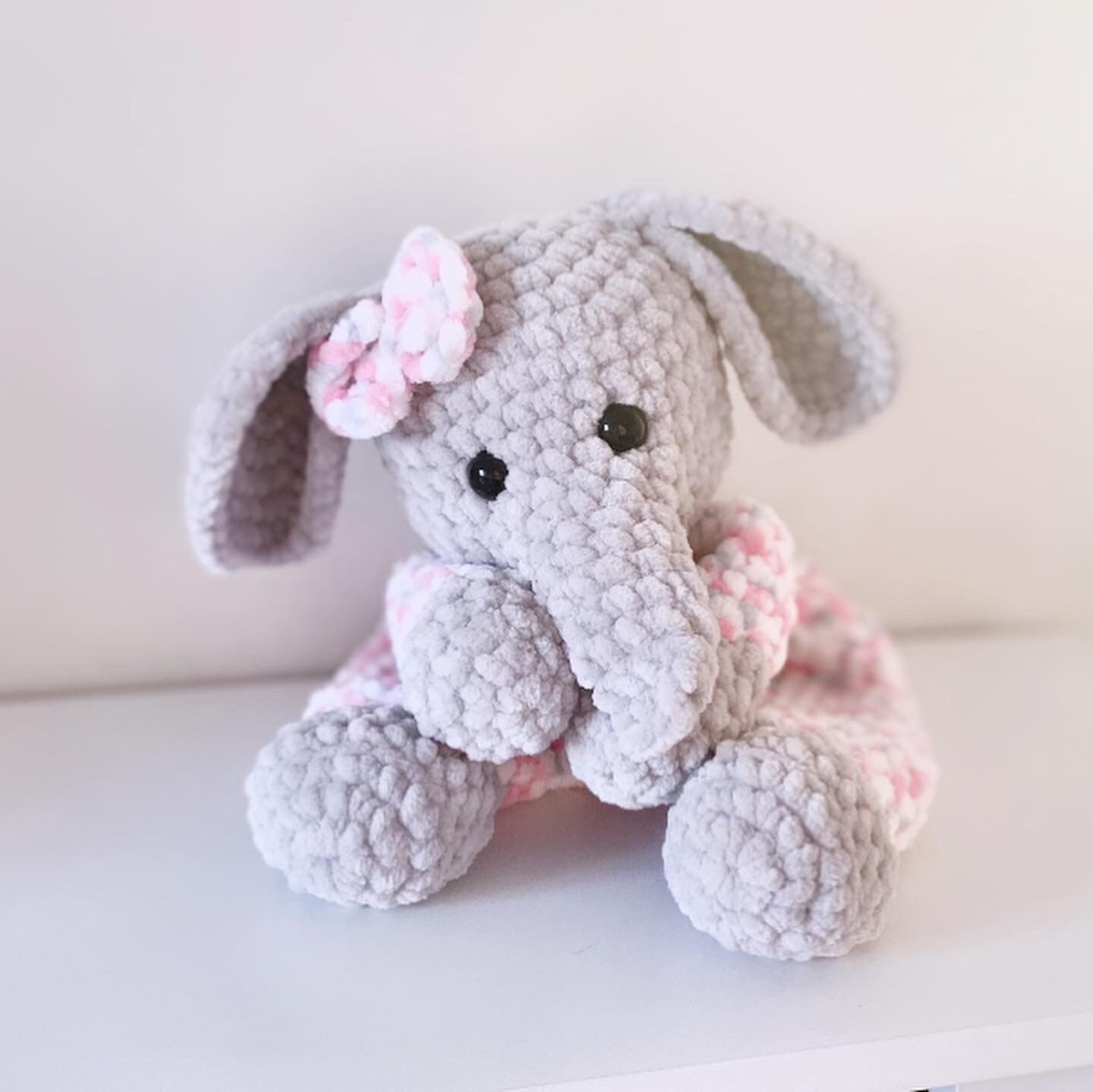 Layla Elephant Lovey/comforter/ragdoll Amigurumi pattern. PDF Digital Pattern.