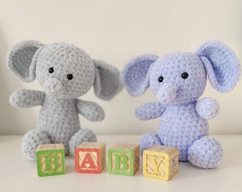 Baby Elephant Amigurumi Crochet Pattern. PDF Digital Download.