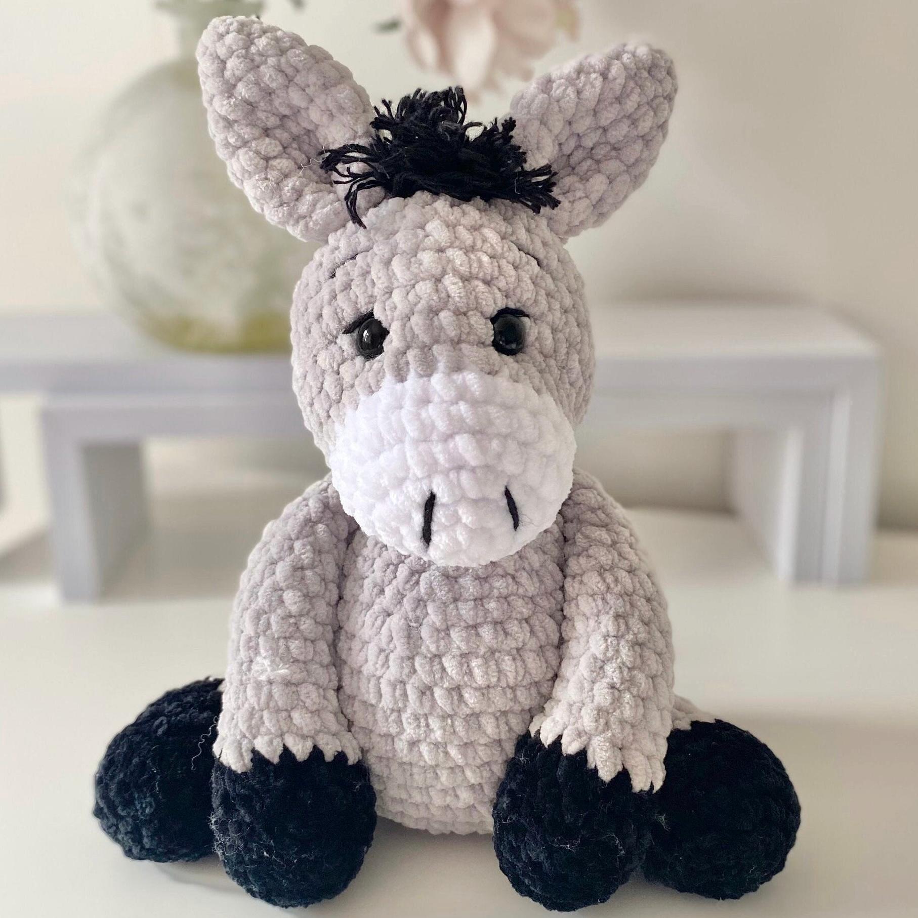 Crochet Donkey Amigurumi Pattern Emmett Plush Toy
