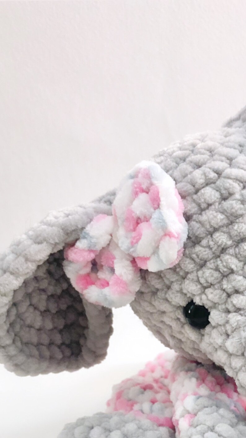 Crochet Elephant Pattern | Amigurumi Toy PDF | Easy Lovey Crochet Instructions image 5