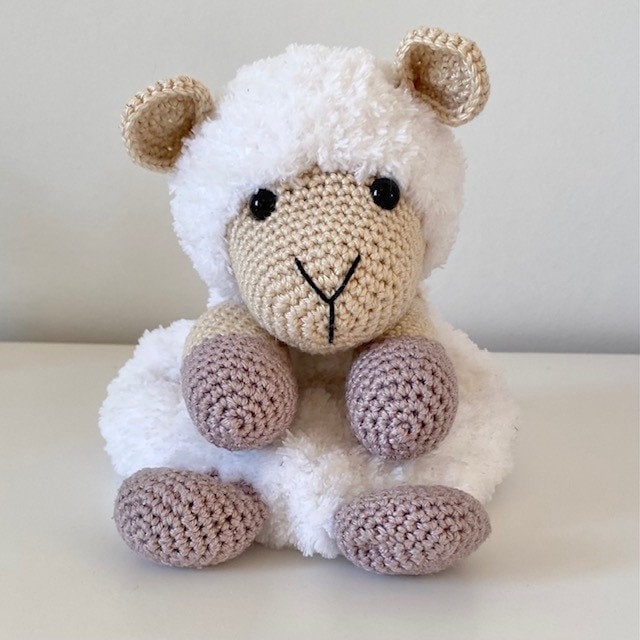 ◆KOMOREBI MUSEUM◆ Handmade 3way lace lamb shearling long b 2-in-1 NO SEW Crochet Pattern: Lamb 
