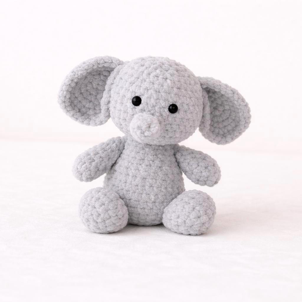 Crochet Elephant Pattern | Amigurumi Toy PDF | Easy Plush Crochet ...