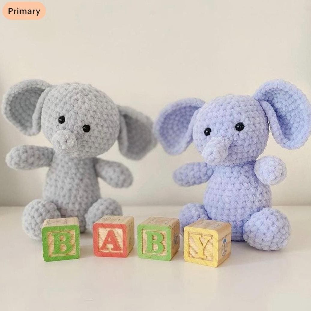 Crochet Elephant Pattern | Amigurumi Toy PDF | Easy Plush Crochet ...