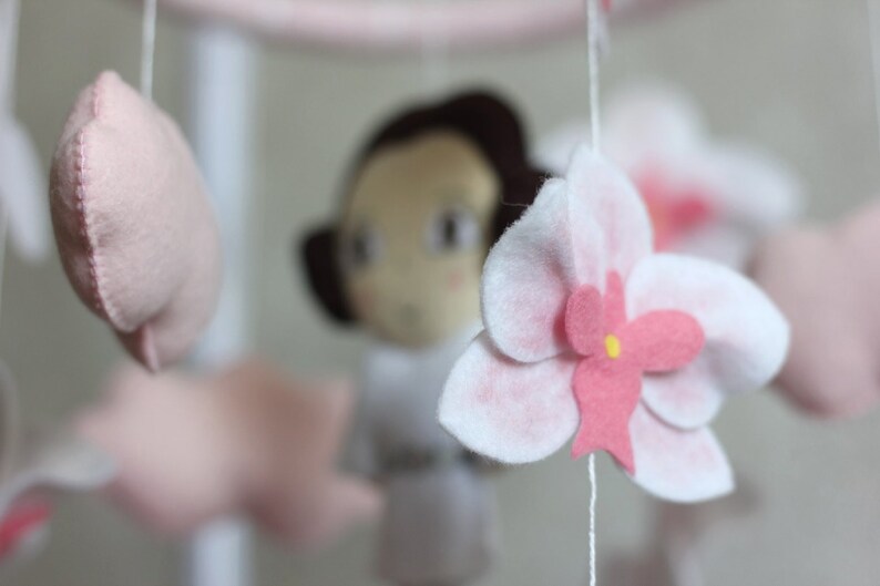 Star Wars baby girl mobile princess Leia Organa crib toys geek Etsy