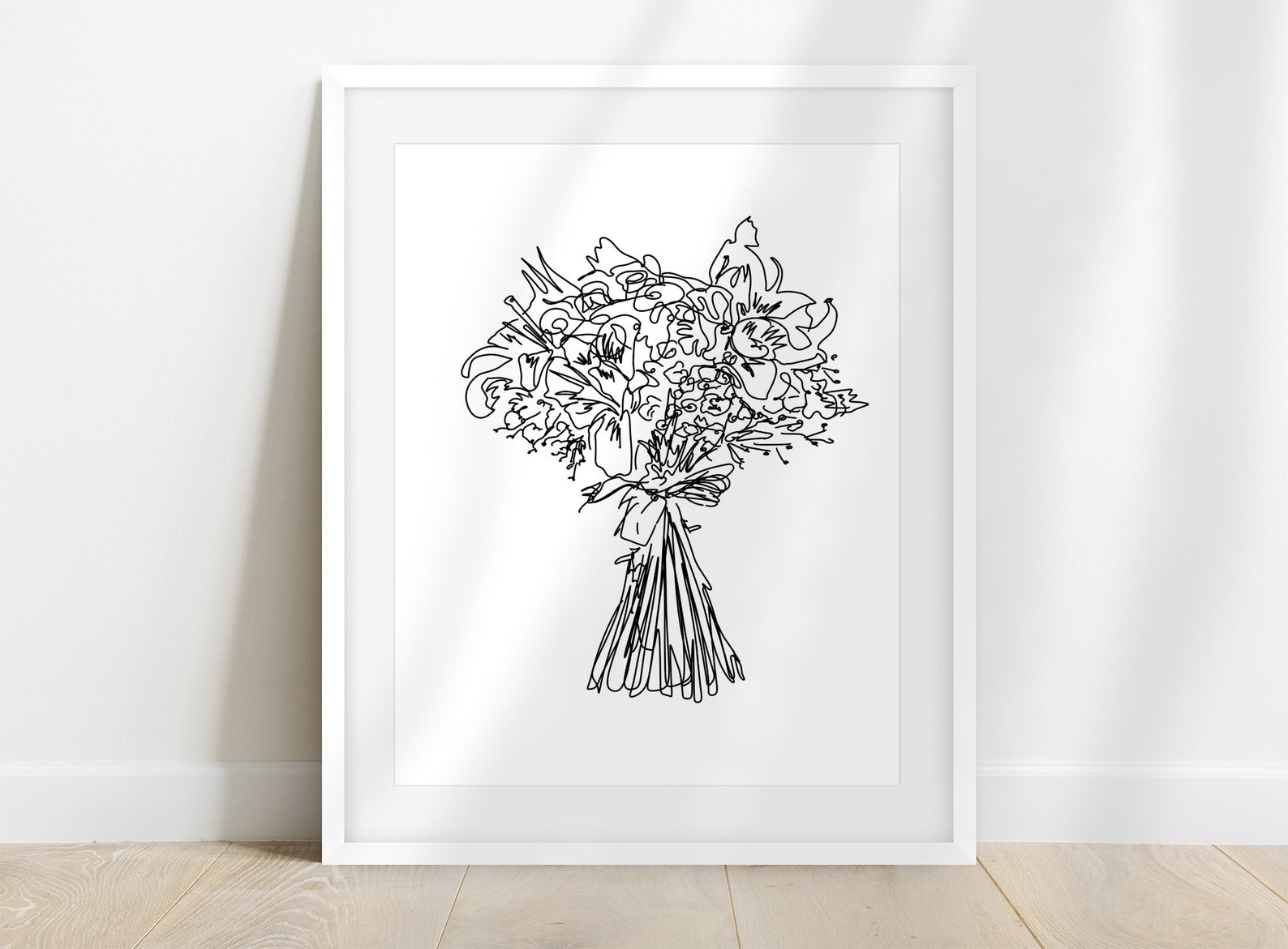 Black and White Illustrated Artwork Bedroom Wall Decor - Etsy Australia