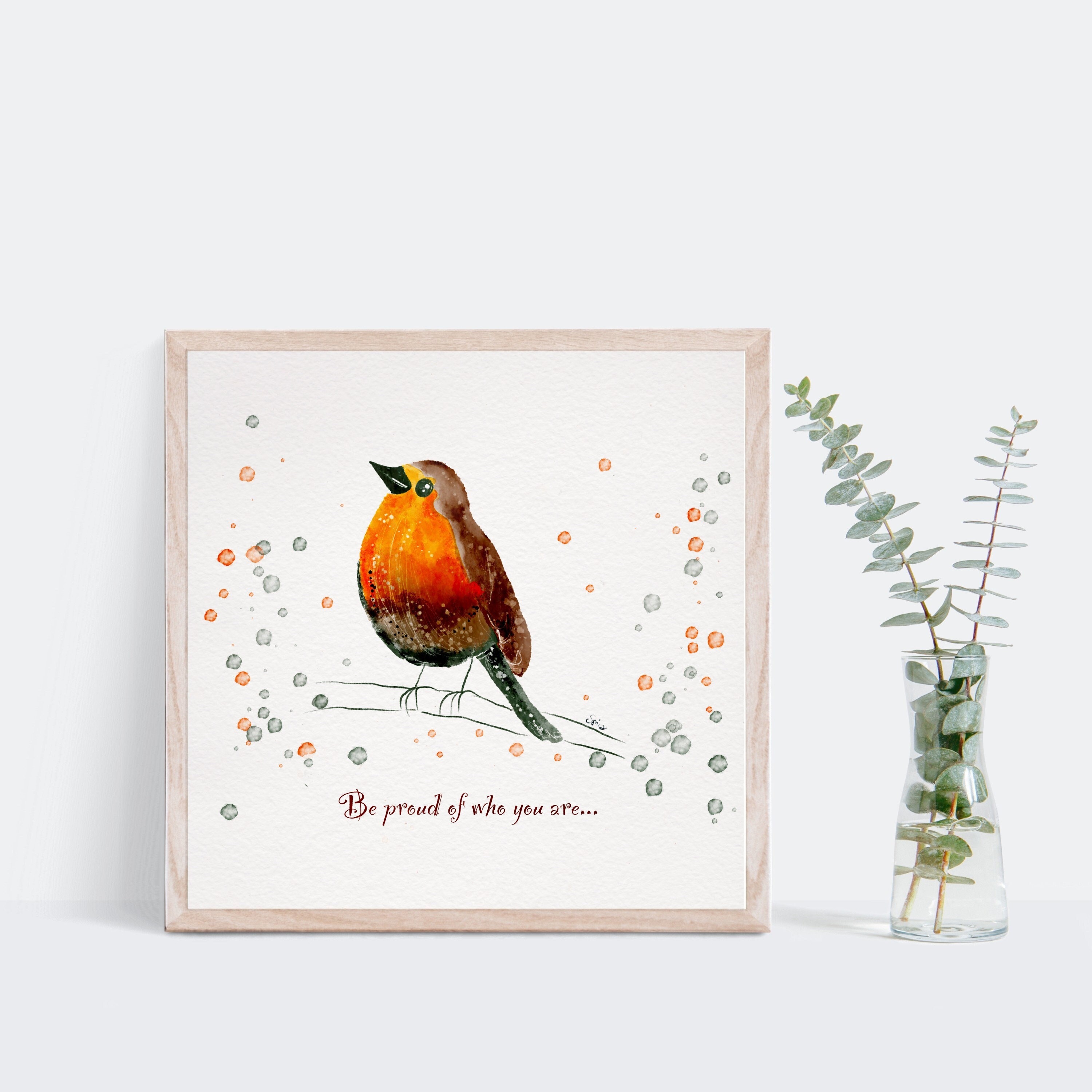 Little Bird Art Print With Quote Nursery Wall Art Woodland Bird Art ...