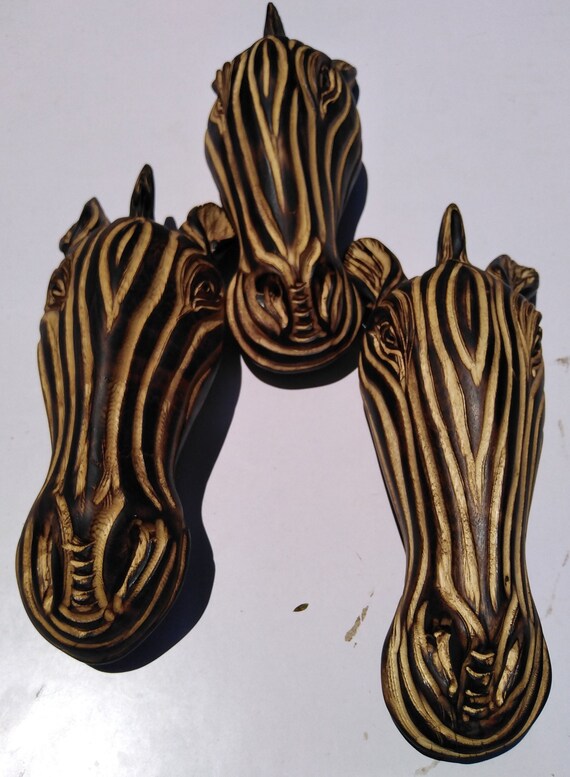 Handmade Unique Wooden Zebra Head Portrait Wall Decor. Rustic Etsy