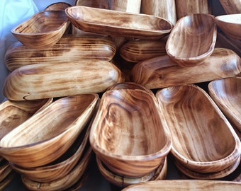 Wholesale Supply.Beautiful Handcarved Dough Bowls For Candle set of 6 medium-3 and small-3 mix 11"and9".Rustic Home Decor.DIY Candle Making