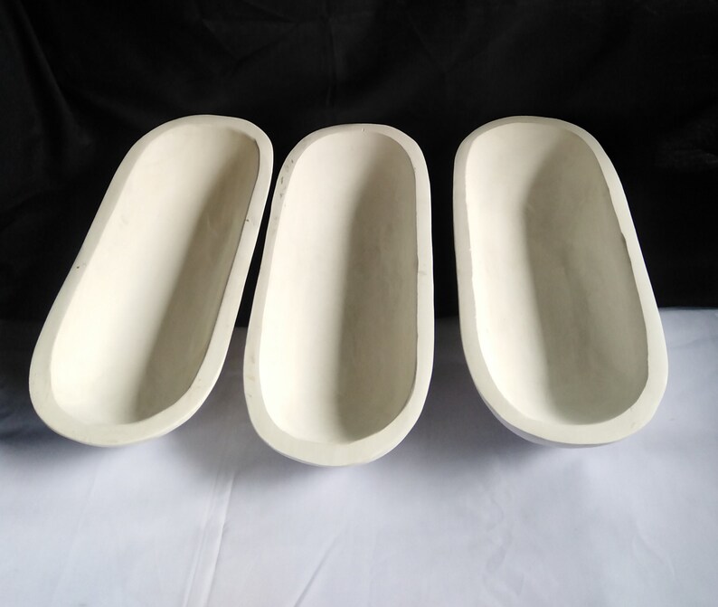 Bulk medium Wooden Candle Dough Bowls white set of 3. Etsy