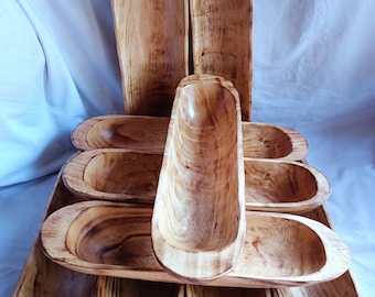 Wholesale!Candle Ready 6 Wick 18" Brown Dough BowlS set of  5 | Hand Carved Wood Bowl | Rustic Home Decor |for Candle Making | Farmhouse