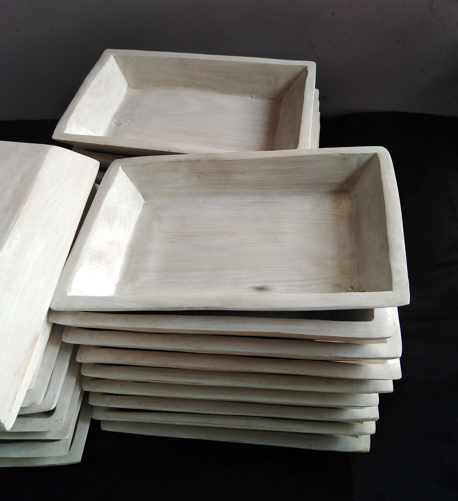 Wholesale.Unique Handcarved White Dough Bowls set of 10. Etsy