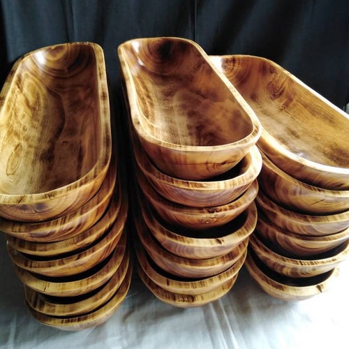 Wholesale Supply.beautiful Handcarved Dough Bowls for Candle Etsy