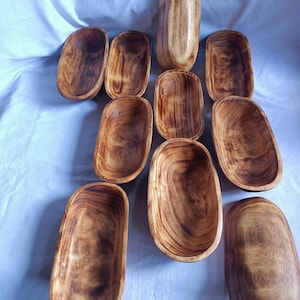 Wholesale Supply.Beautiful Handcarved Dough Bowls For Candle set of 10 small bowls 942.Rustic Home Decor.DIY Candle Making image 3