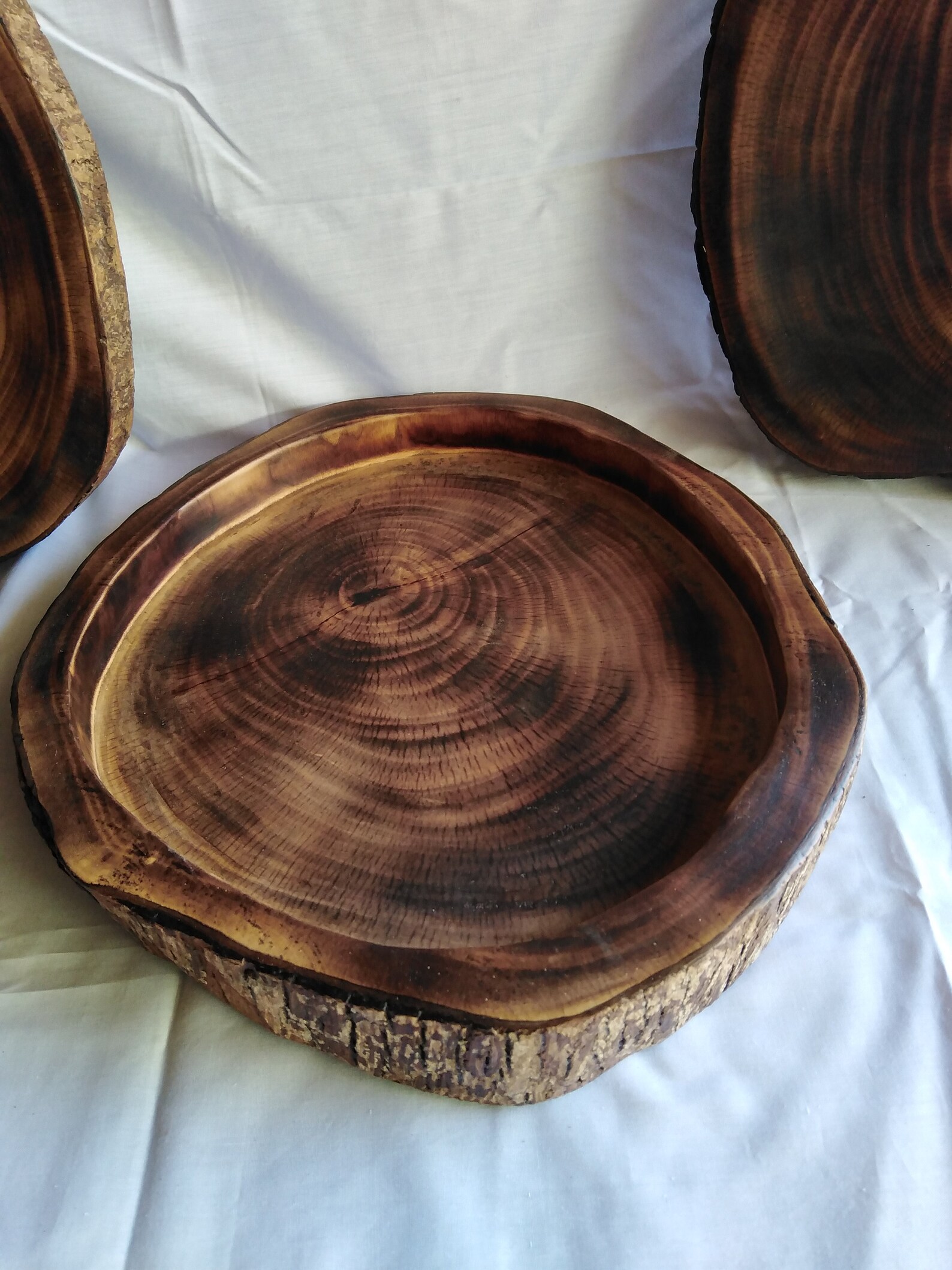 Handmade Antique Tree Trunk Platter.wood Turned Platter. Tree Etsy UK