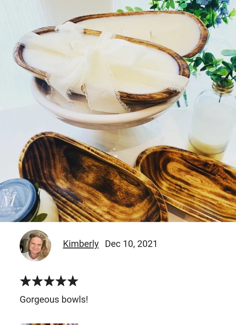 Wholesale Supply.beautiful Handcarved Dough Bowls for Candle Etsy