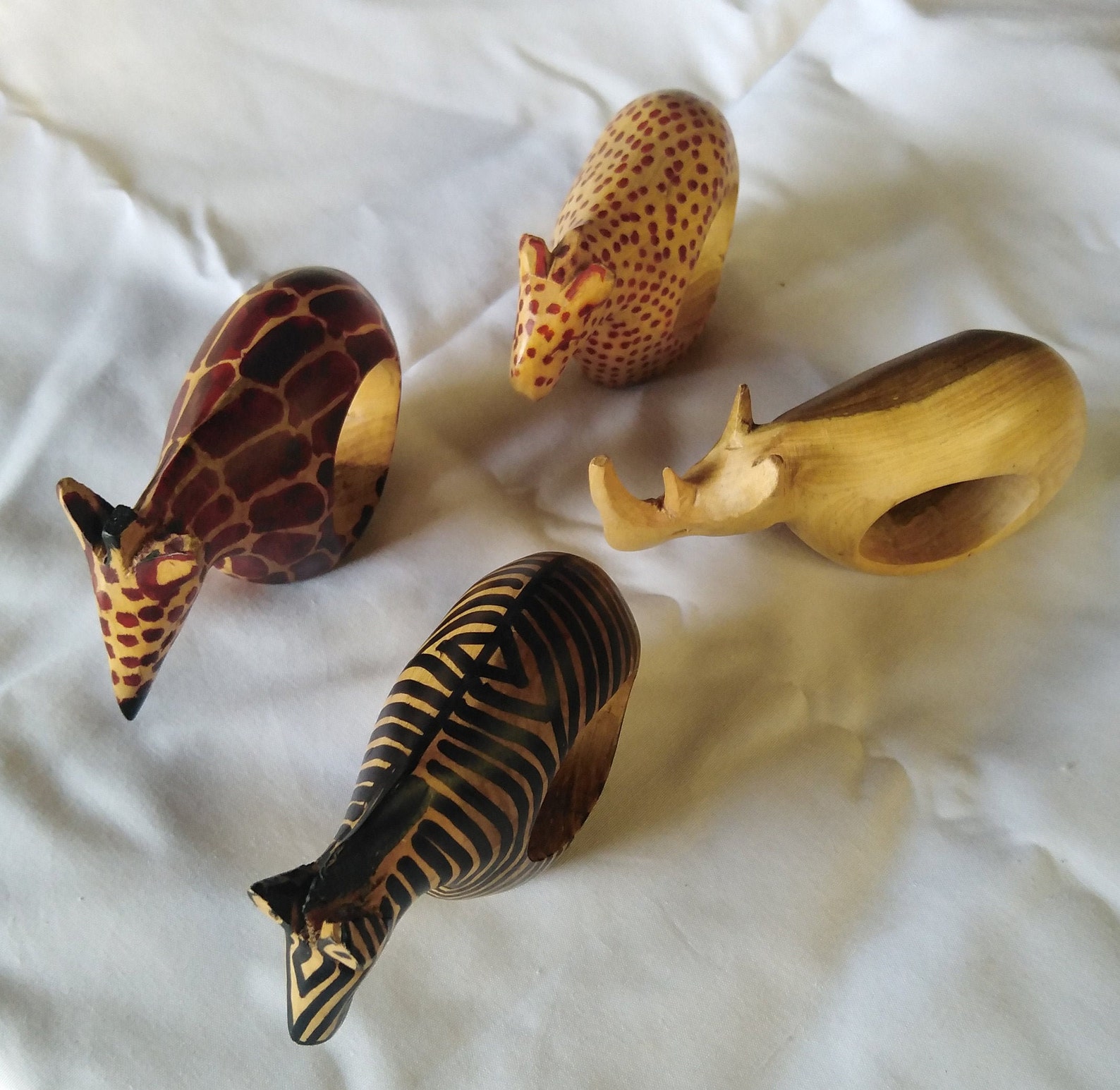 Handmade Animal Shaped Wooden Napkin Rings and Holders Etsy