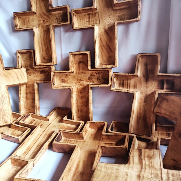 Wooden Cross Dough Bowls Etsy