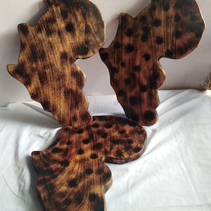 Wholesale.Map van Afrika Shaped Cutting Board.Personalised Wood kaart Decor set van 2. Handgemaakte gift houten board. Moederdag geschenken en geschenken