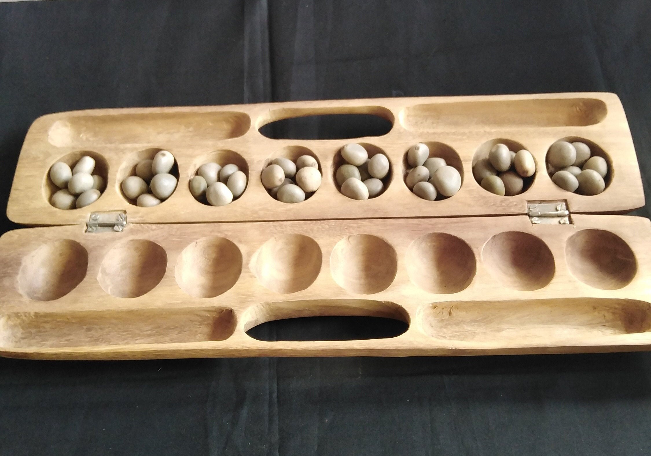 Personalised Antique Mancala Board Game.Inscribed Bao Board Etsy