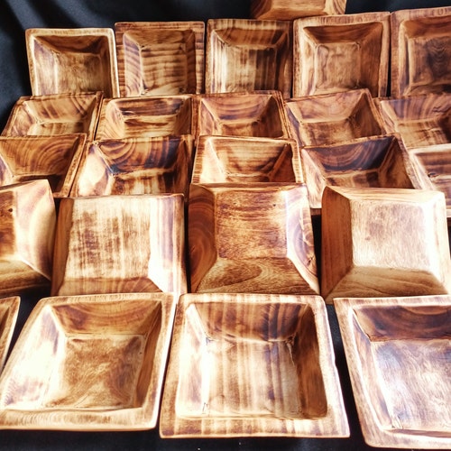 Wholesale Unique Handmade Dough Bowls Set of 5.wooden Multiple Etsy